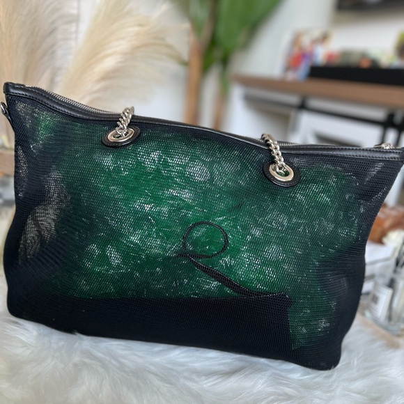 JIMMY CHOO Mesh Tote Bag w/ COA~NWOT🔥😍 - Picture 6 of 17